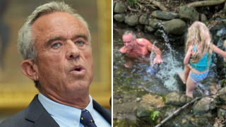 Robert F Kennedy Jr. compartió estas fotos, a pesar de que este río está contaminado y las autoridades recomiendan no meterse en él.